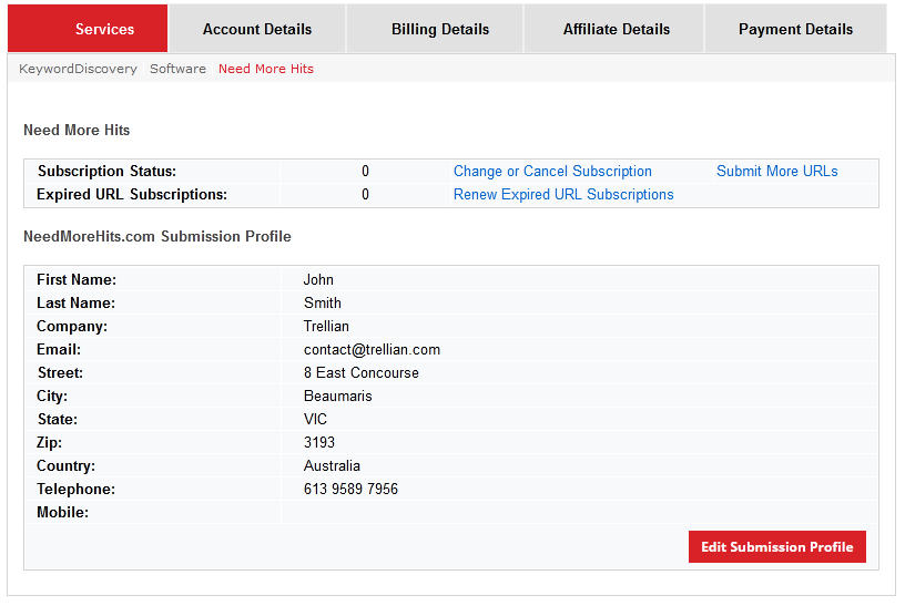 Account Management - Need More Hits