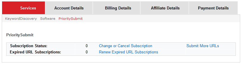 Account Management - Priority Submit