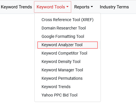 Keyword Tools - Advanced Analyze Tool