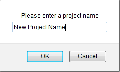 New project dialog