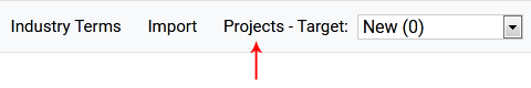 Projects Button