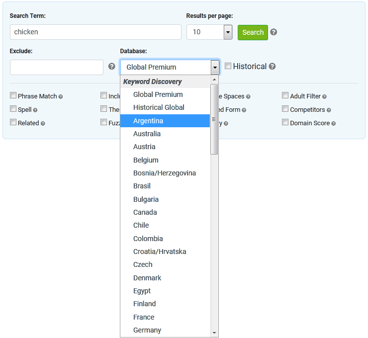 Regional Databases